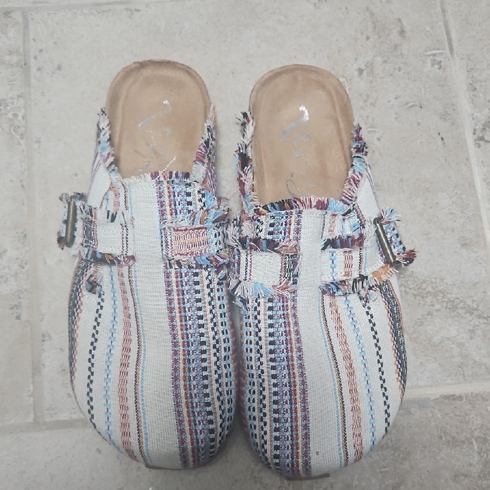 Very G Striped Mules